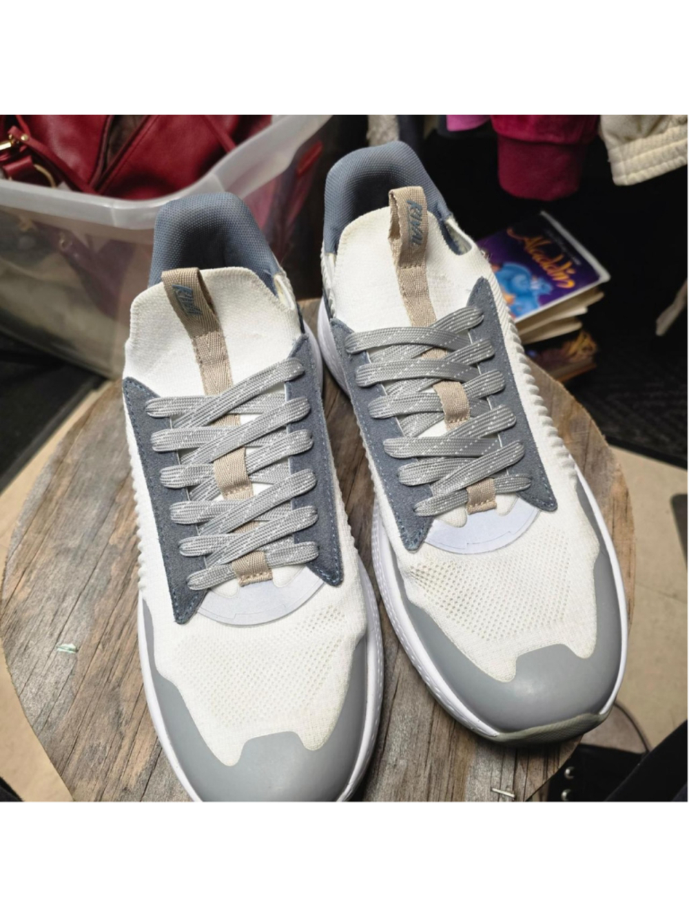 rivals sneakers in gray and white, size US 10